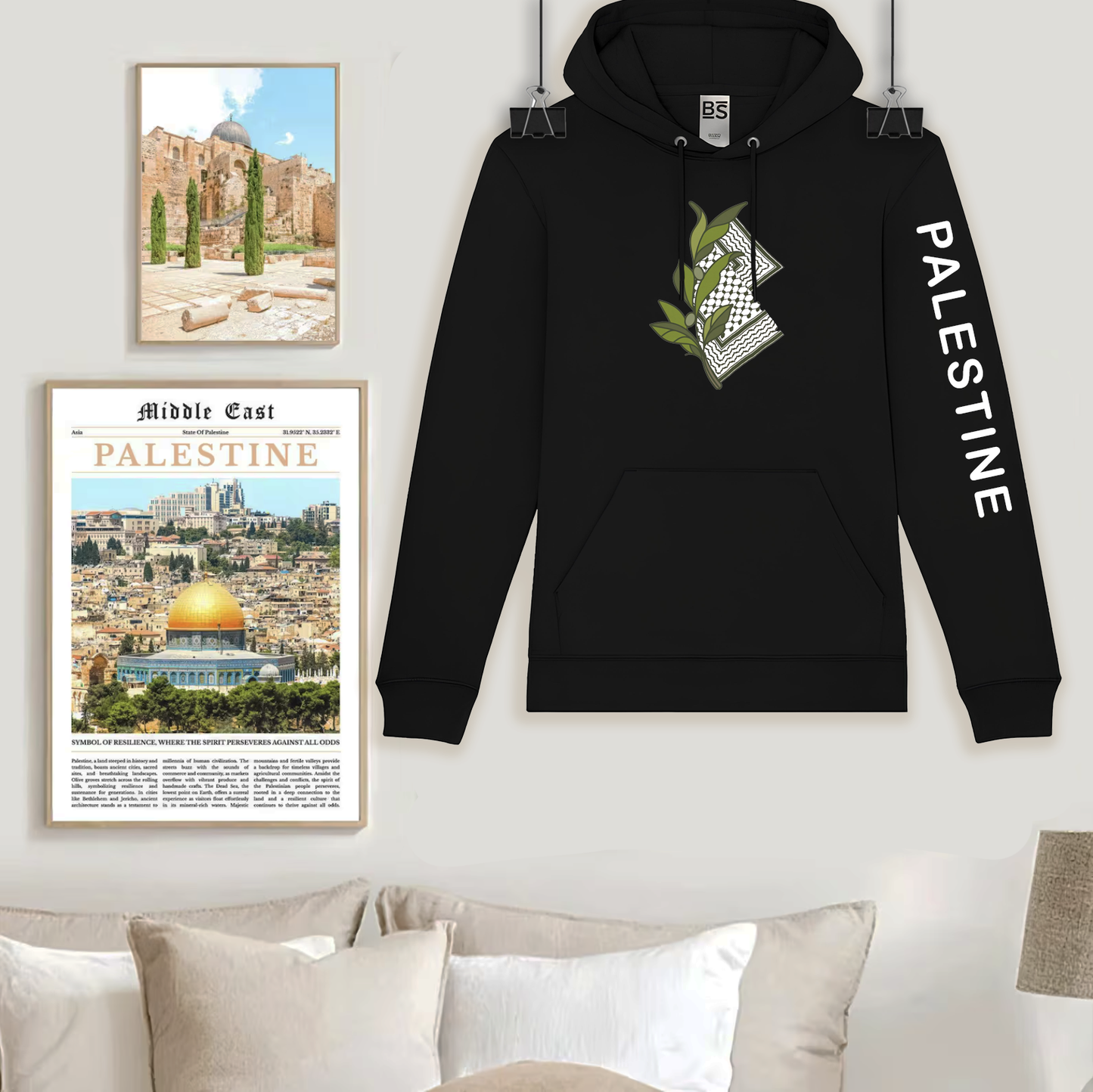 FELPA ULIVO E KEFIAH