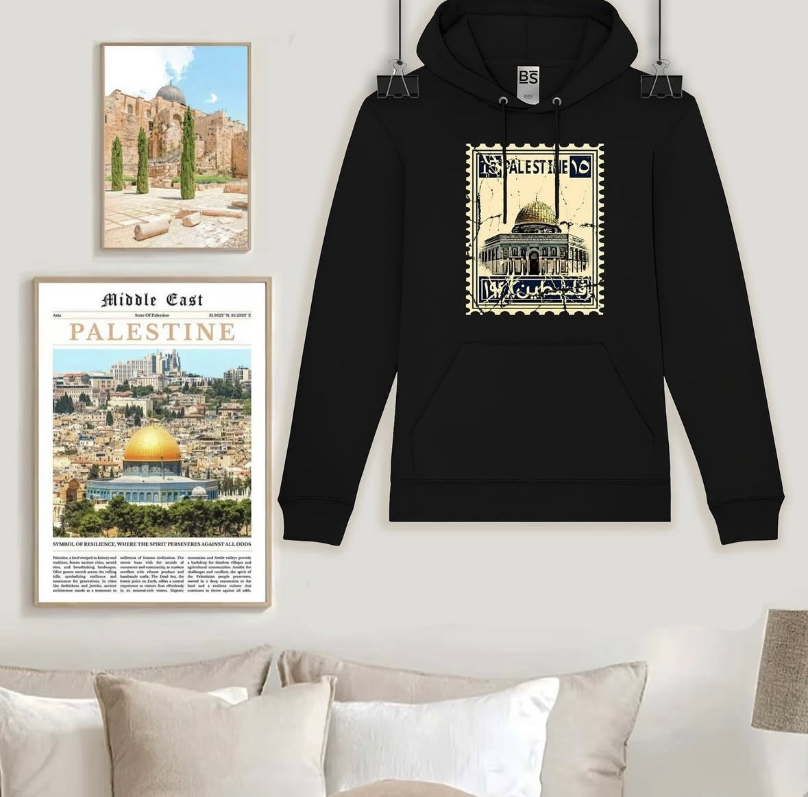 FELPA FRANCOBOLLO PALESTINESE