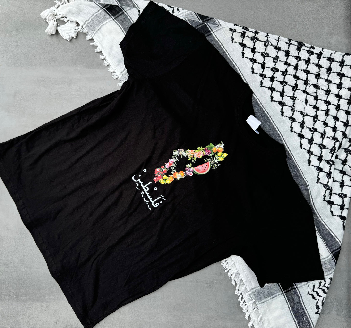 T SHIRT MAPPA PALESTINA FRUTTATA
