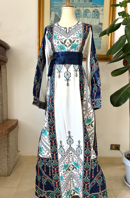 ABITO “FIORI DI RESISTENZA” BLU