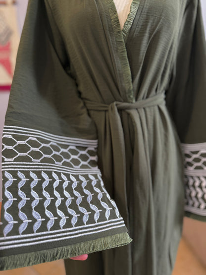 CARDIGAN CON MANICHE KEFIYATE