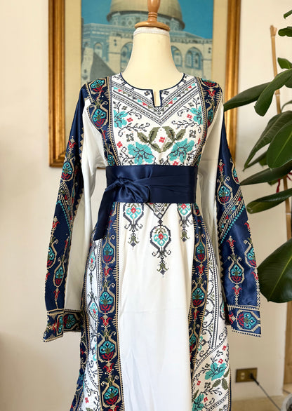 ABITO “FIORI DI RESISTENZA” BLU