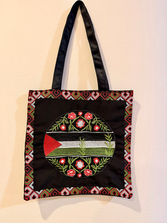 BORSA TATREEZ FIORI DI RESISTENZA