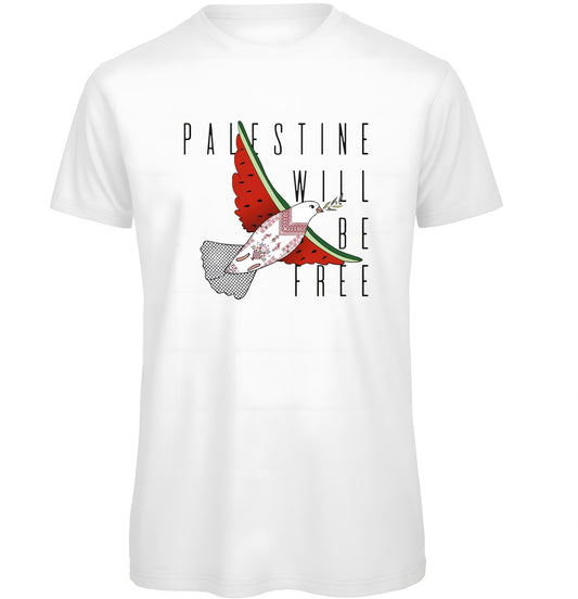 T SHIRT PALESTINE FREE TATREEZ